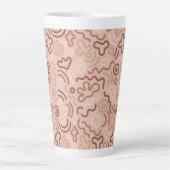 Abstract Party Doodle Pattern Latte Mok (Voorkant)