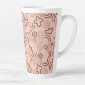 Abstract Party Doodle Pattern Latte Mok (Rechts)