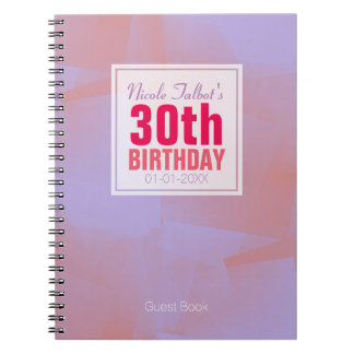Abstract pastei 30th Birthday gastboek 8a Notitieboek