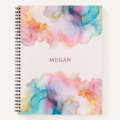 Abstract Pastel Alcohol Ink Notitieboek (Voorkant)