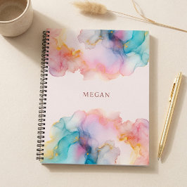 Abstract Pastel Alcohol Ink Notitieboek
