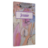 Abstract pastel bloemig gepersonaliseerd klembord (Rechts)
