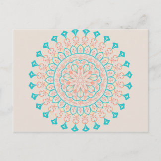 Abstract Pastel Colors Mandala Briefkaart