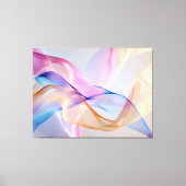Abstract Pastel Fabric Flow Canvas Afdruk (Voorkant)