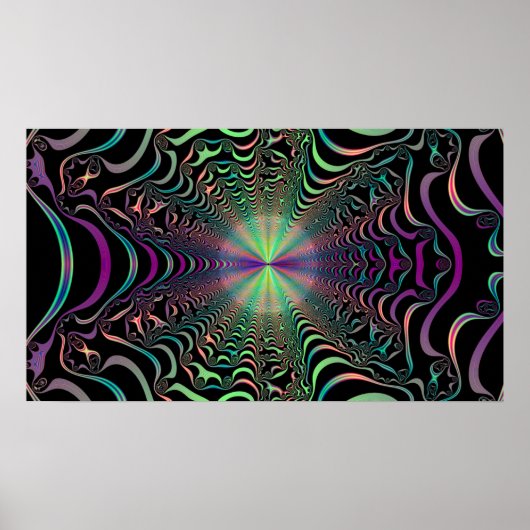 Abstract Pastel Fractal Web Poster (Voorkant)