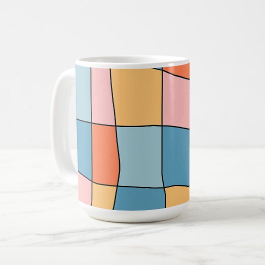 Abstract Pastel Geometric Pattern Mug (Devant gauche)
