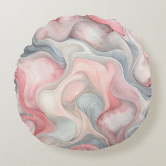 “Abstract Pastel Ronde Kussen