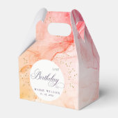 Abstract Pastel Roze Sinaasappel Elke zondag Bedankdoosjes (Achterkant)