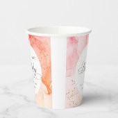 Abstract Pastel Roze Sinaasappel Elke zondag Papieren Bekers (Links)