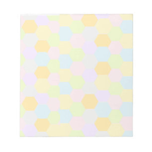 Abstract pastelpatroon met veelhoeken notitieblok