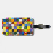 Abstract patchwerk bagagelabel (Achterkant horizontaal)