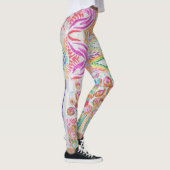 Abstract patchwork, waterverf tie kleurstofpatroon leggings (Rechts)