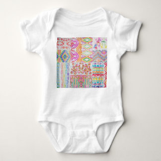 Abstract patchwork, waterverf tie kleurstofpatroon romper