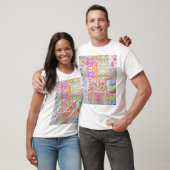 Abstract patchwork, waterverf tie kleurstofpatroon t-shirt (Unisex)
