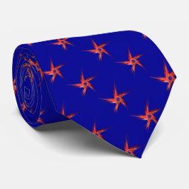 Abstract Patriotic Fractal Stars Necktie Stropdas