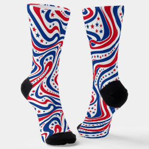Abstract patriottisch patroon sokken