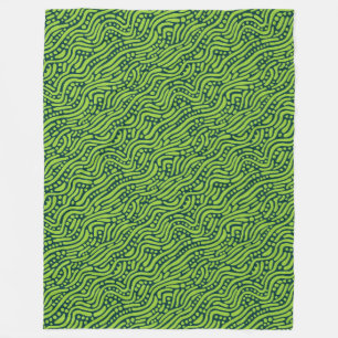 Abstract Patroon 110523 - Schaduwen van Groen Fleece Deken