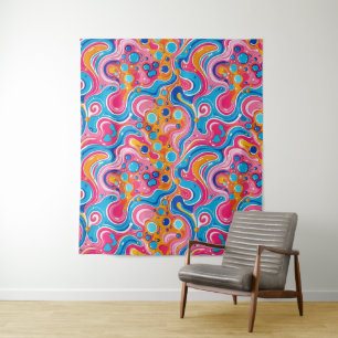 Abstract patroon 1194 in vloeiende kunst - Wandtap Wandkleed