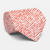 Abstract patroon 140523 - Rood Sinaasappel en wit Stropdas (Opgerold)