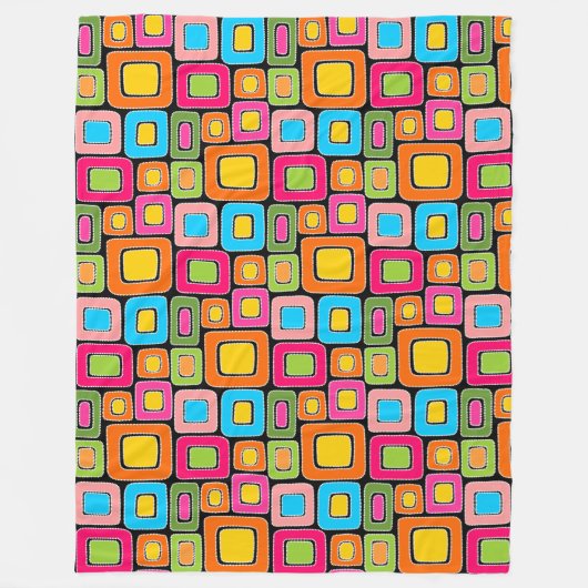Abstract patroon 140621 fleece deken (Voorkant)