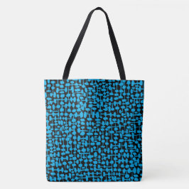 Abstract patroon 190621 Sky Blue en Black Draagtas