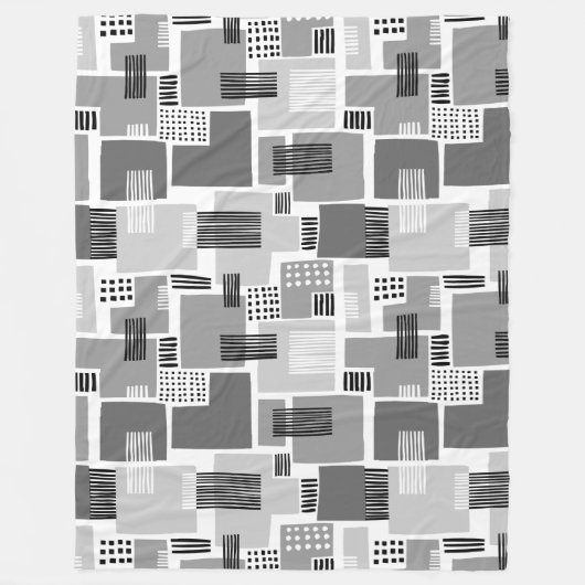 Abstract patroon 280817 - Grijze schaduwen Fleece Deken (Voorkant)