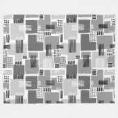 Abstract patroon 280817 - Grijze schaduwen Fleece Deken (Voorkant (Horizontaal))
