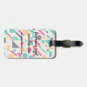 Abstract patroon 3 bagagelabel (Achterkant horizontaal)