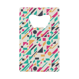 Abstract patroon 3 kredietkaart flessenopener