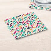 Abstract patroon 3 vierkante kartonnen onderzetter (Schuin)