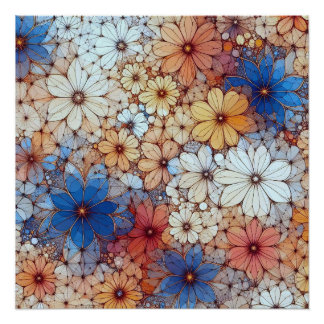 Abstract Patroon 4 - AI - Kunstwerk Perfect Poster