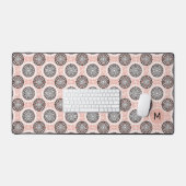 Abstract Patroon Aangepast Monogram Bureaumat (Keyboard & Muis)