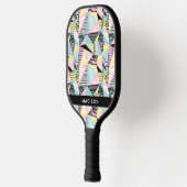 Abstract patroon aangepaste naam pickleball paddle (Links)