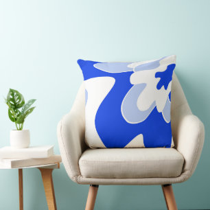 Abstract patroon - blauw kussen