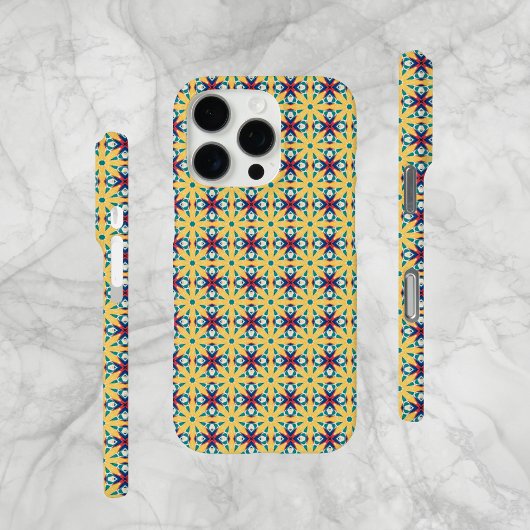 Abstract patroon, blauw, rood, beige, iPhone-hoesj Case-Mate iPhone Case