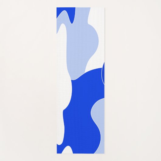 Abstract patroon - blauw. yogamat (Voorkant)