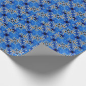 Abstract patroon, blauwe horizon, cadeaupapier (Hoek)