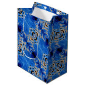 Abstract patroon, blauwe horizon, medium cadeauzakje (Voorkant Gekanteld)