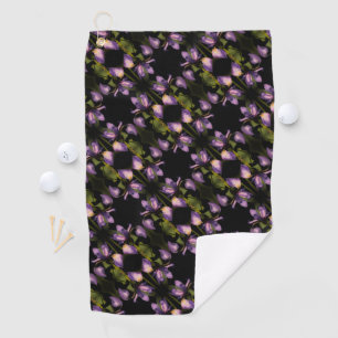 Abstract patroon blauwe vlag Iris-ventilator Golfhanddoek