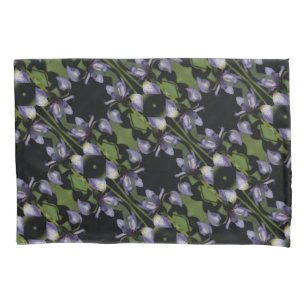 Abstract patroon blauwe vlag Iris-ventilator Kussensloop