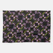 Abstract patroon blauwe vlag Iris-ventilator Theedoek (Horizontaal)