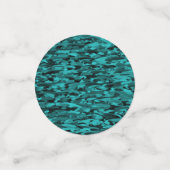 Abstract Patroon Blauwgroen Zwart Confetti (Kleine voorkant)
