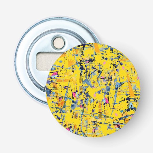 Abstract patroon button flesopener (Voorkant)