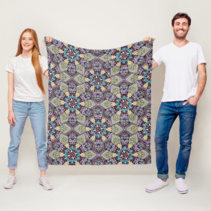 Abstract patroon fleece dekens