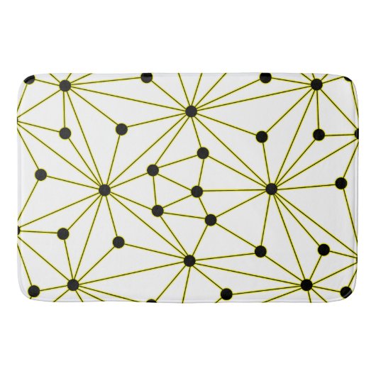 Abstract patroon - geel badmat (Voorkant)