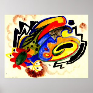 Abstract Patroon I door August Macke Poster