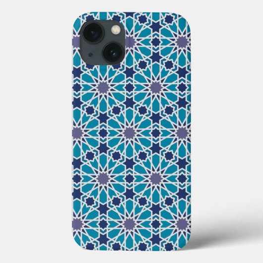 Abstract patroon in blauw en grijs Case-Mate iPhone case (Achterkant)