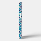 Abstract patroon in blauw en grijs Case-Mate iPhone case (Achterkant / Rechts)