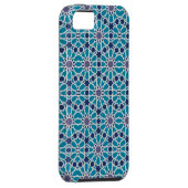 Abstract patroon in blauw en grijs Case-Mate iPhone case (Back/Rechts)