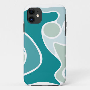 Abstract patroon in blauwe tinten iPhone 11 hoesje